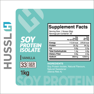 HUSSL 1kg Soy Protein Isolate – 33 servings