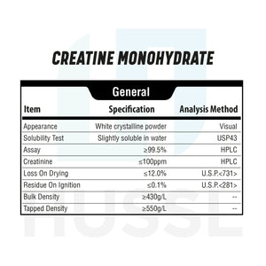 HUSSL Creatine Monohydrate 1kg Unflavoured